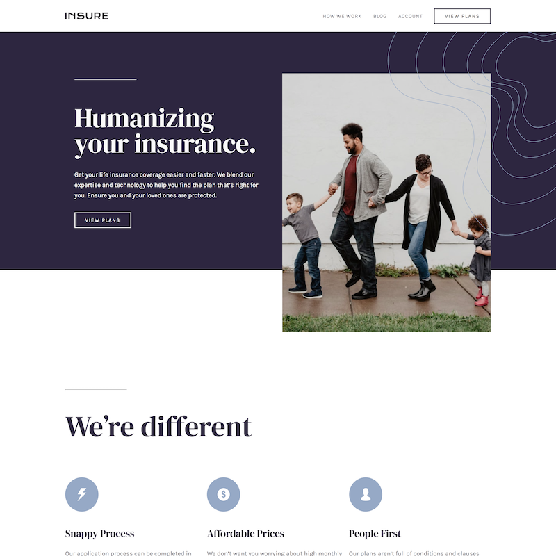 landing page